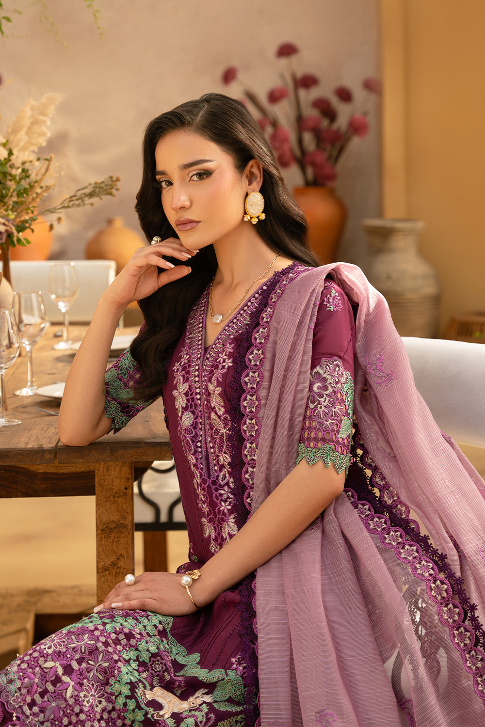 Saira Rizwan | Luxury Lawn 25 | VALERIE-SRL25-11 -  Saira Rizwan Ladies Clothes - Original Designer Dress - House of Maryam