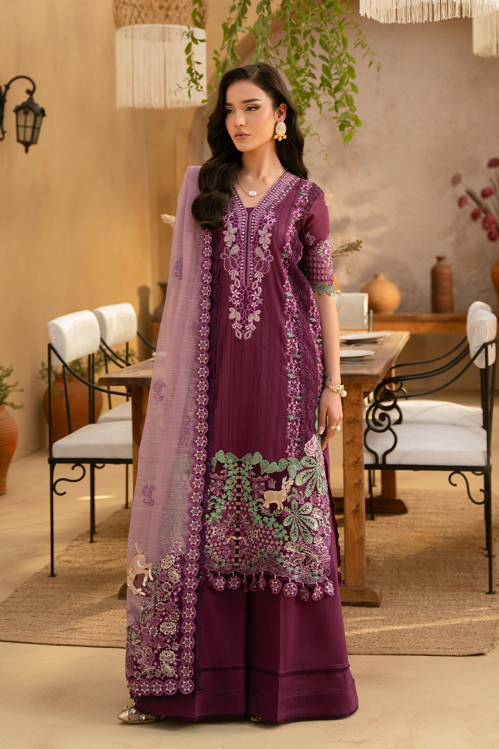Saira Rizwan | Luxury Lawn 25 | VALERIE-SRL25-11 -  Saira Rizwan Ladies Clothes - Original Designer Dress - House of Maryam