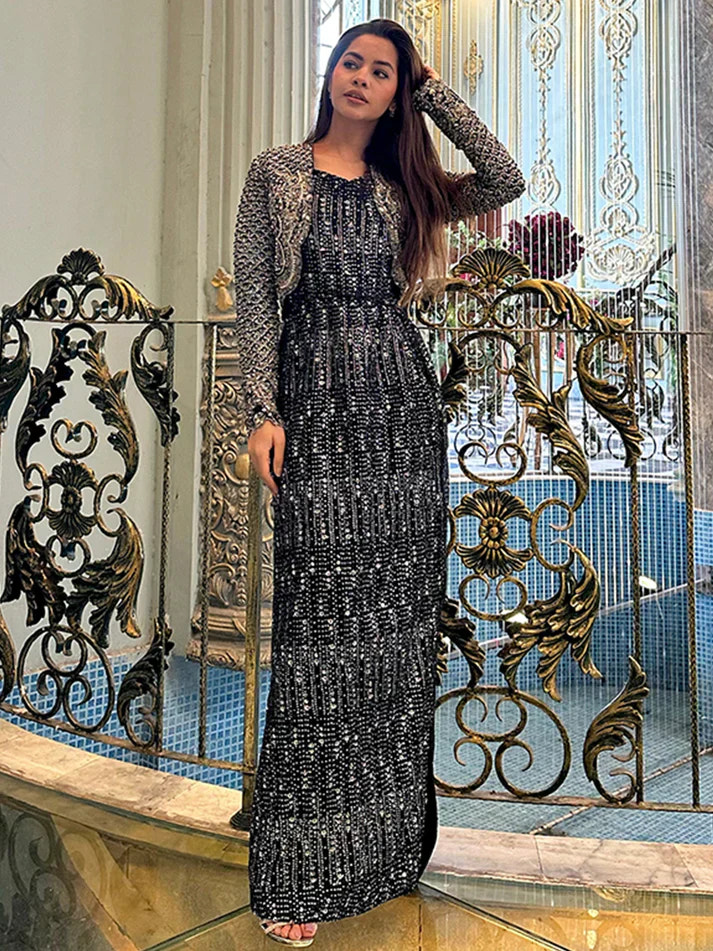 Epoque | Ciel Luxury Couture | Noir -  Epoque Formal - Original Designer Dress - House of Maryam