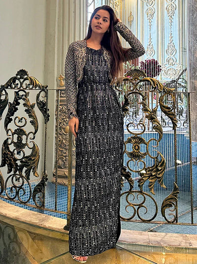 Epoque | Ciel Luxury Couture | Noir -  Epoque Formal - Original Designer Dress - House of Maryam