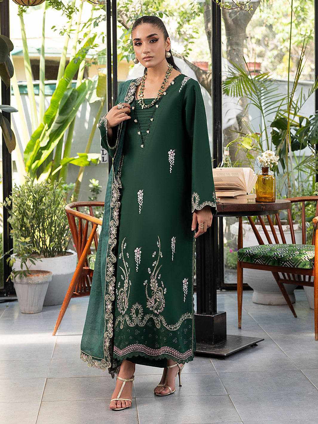 Izel | Meadow Muse Embroidered Lawn 25 | NOORE -  Izel Ladies Clothes - Original Designer Dress - House of Maryam