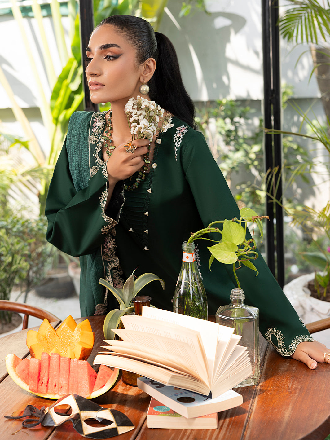 Izel | Meadow Muse Embroidered Lawn 25 | NOORE -  Izel Ladies Clothes - Original Designer Dress - House of Maryam