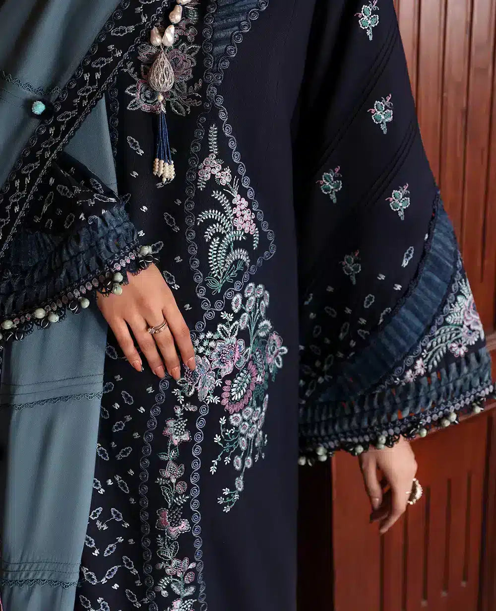 Republic Womenswear | Noemei Luxury Shawl 23 | NWU23-D5-B by Designer Republic Womenswear - House of Maryam - Pakistani Designer Ethnic Wear in {{ shop.shopifyCountryName }}