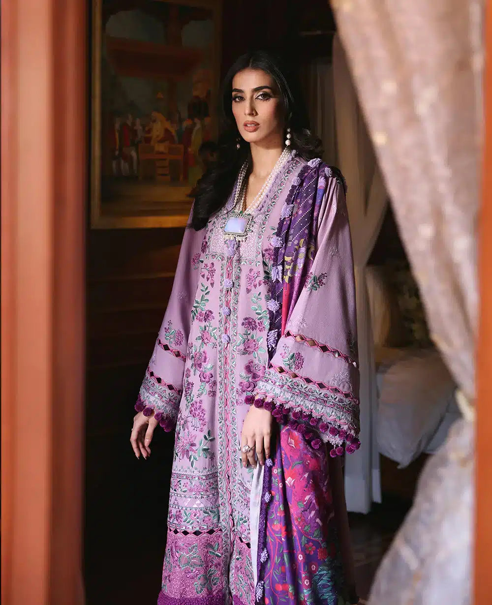 Republic Womenswear | Noemei Luxury Shawl 23 | NWU23-D7-A -  Republic Womenswear Luxury - Original Designer Dress - House of Maryam