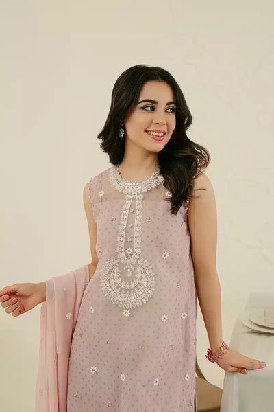 Cross Stitch | Wedding Festive 23 | CRADLE PINK -  Cross Stitch Formal - Original Designer Dress - House of Maryam