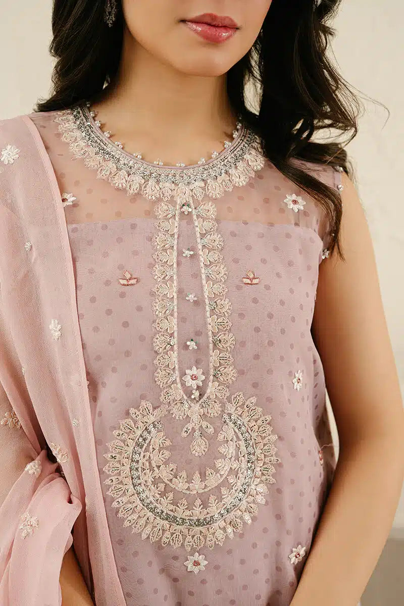 Cross Stitch | Wedding Festive 23 | CRADLE PINK -  Cross Stitch Formal - Original Designer Dress - House of Maryam