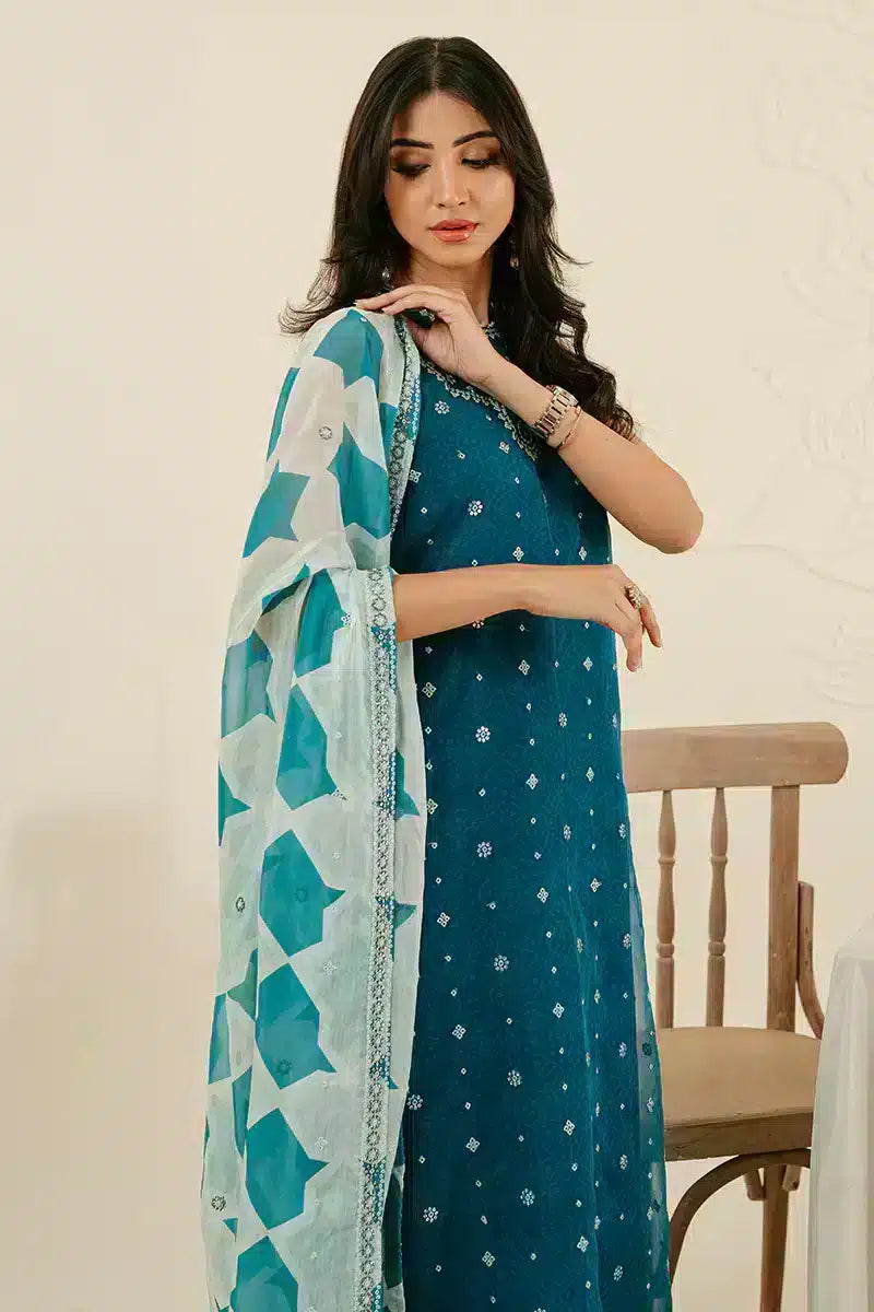 Cross Stitch | Wedding Festive 23 | Freckle Teal -  Cross Stitch Formal - Original Designer Dress - House of Maryam