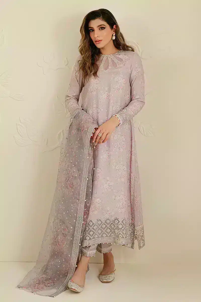 Cross Stitch | Wedding Festive 23 | LILAC BLOOM by Designer Cross Stitch - House of Maryam - Pakistani Designer Ethnic Wear in {{ shop.shopifyCountryName }}