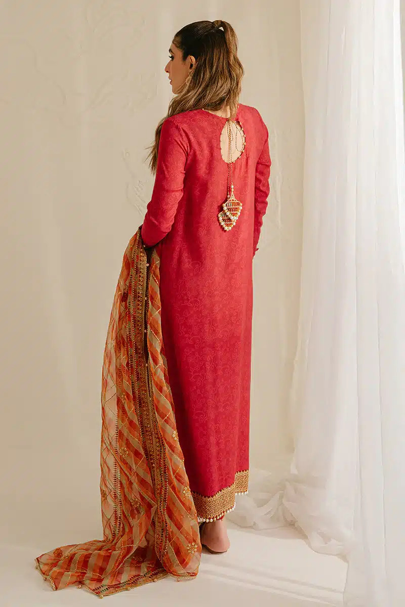 Cross Stitch | Wedding Festive 23 | POMPEIAN RED -  Cross Stitch Formal - Original Designer Dress - House of Maryam