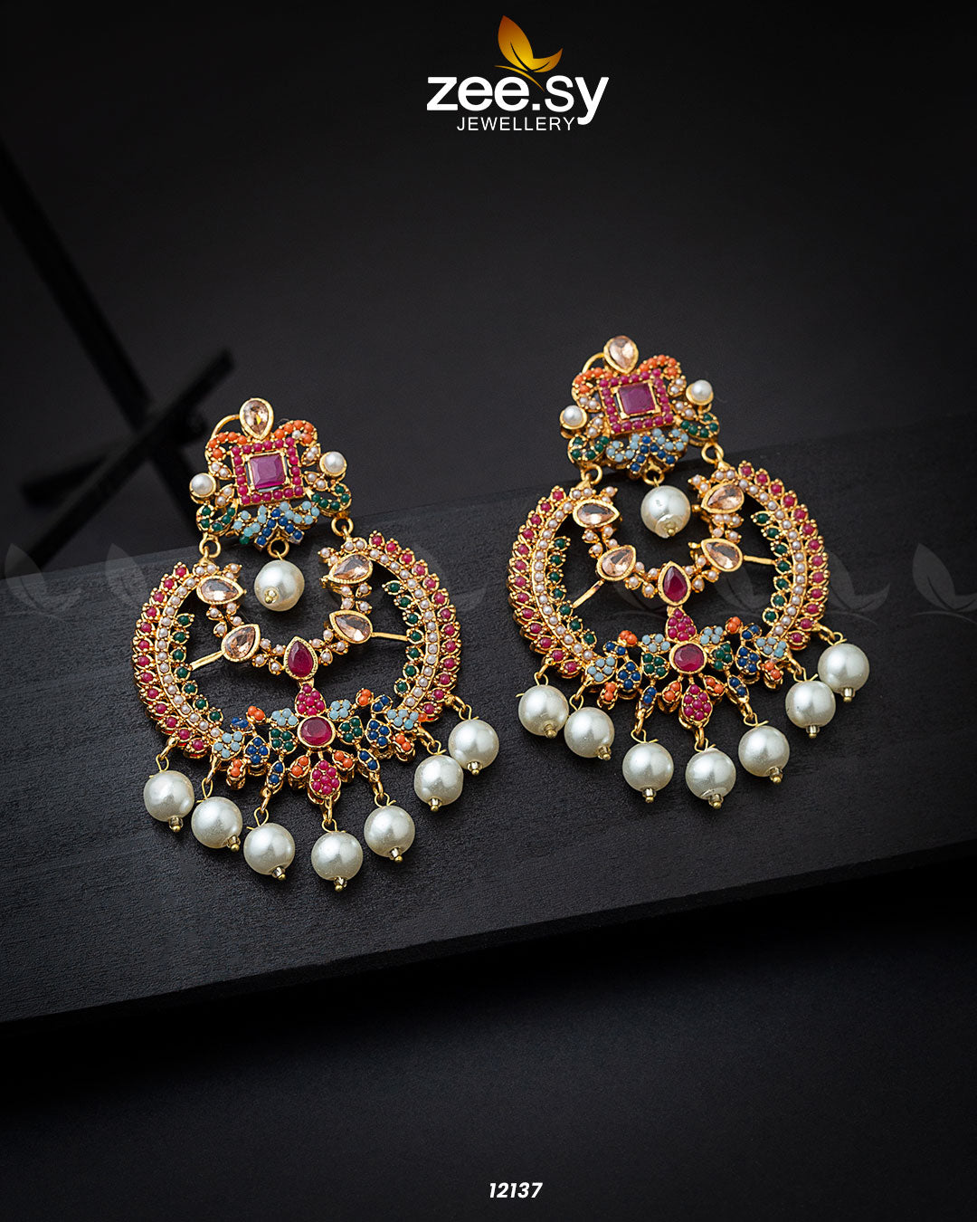 Naurattan Chandbali Earrings