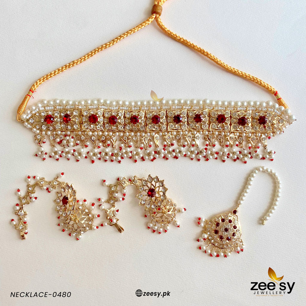 Necklace-0480 -  Zeesy Necklace Sets - Original Designer Dress - House of Maryam