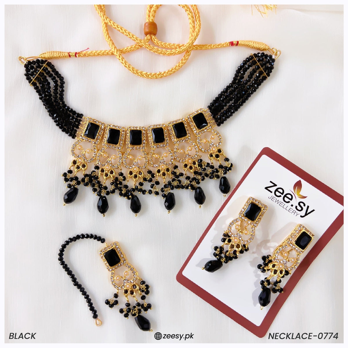 Necklace-0774 -  Zeesy Necklace Sets - Original Designer Dress - House of Maryam