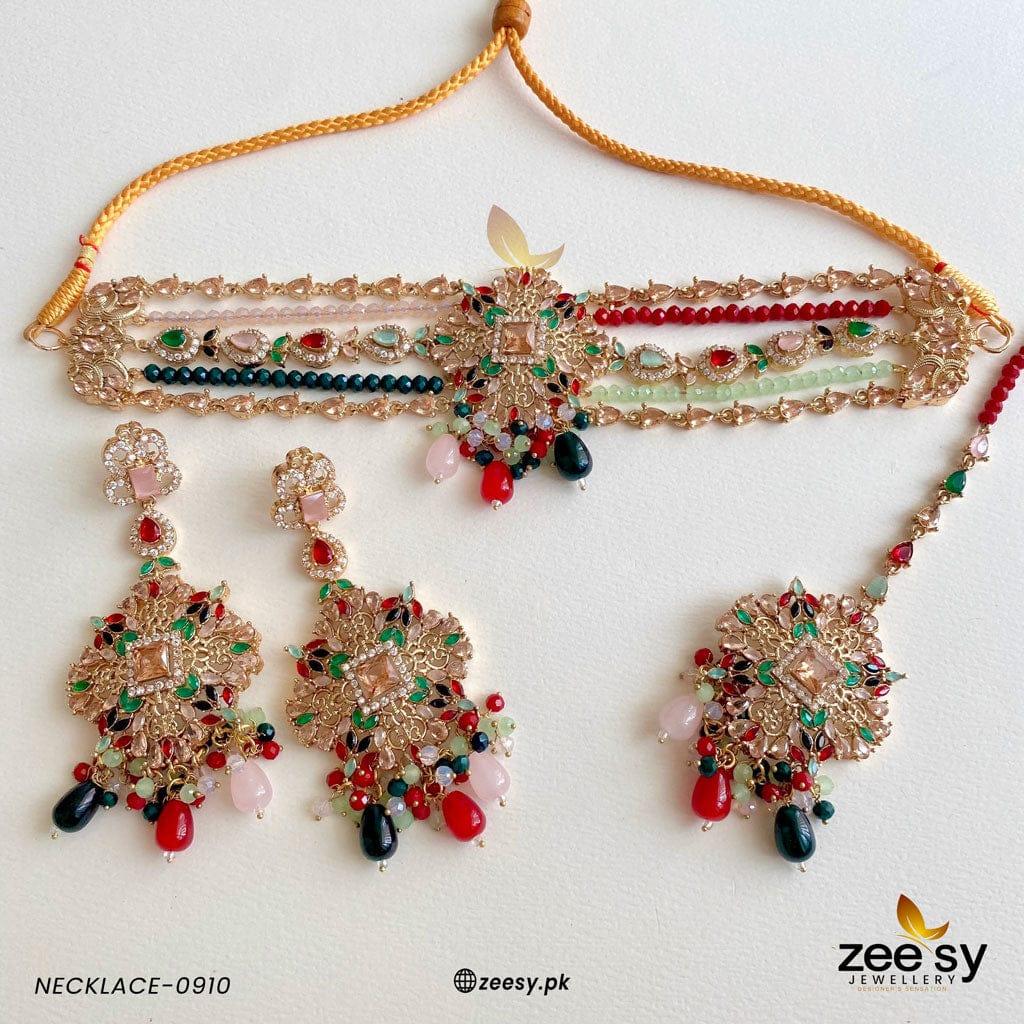 Necklace-0910 -  Zeesy Necklace Sets - Original Designer Dress - House of Maryam