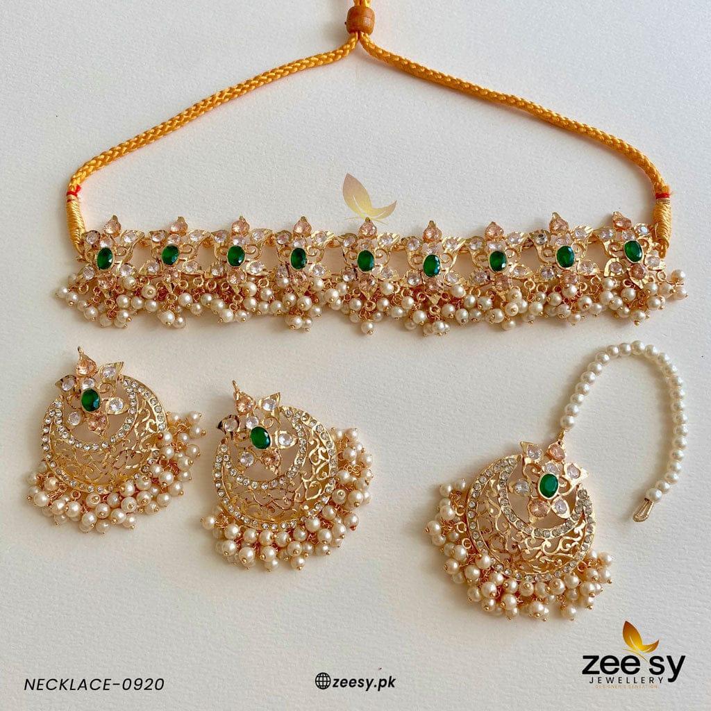 Necklace-0920 -  Zeesy Necklace Sets - Original Designer Dress - House of Maryam