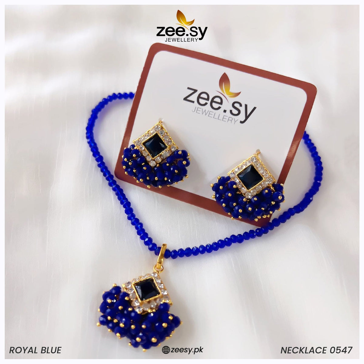 Necklace-0547 -  Zeesy Necklace Sets - Original Designer Dress - House of Maryam