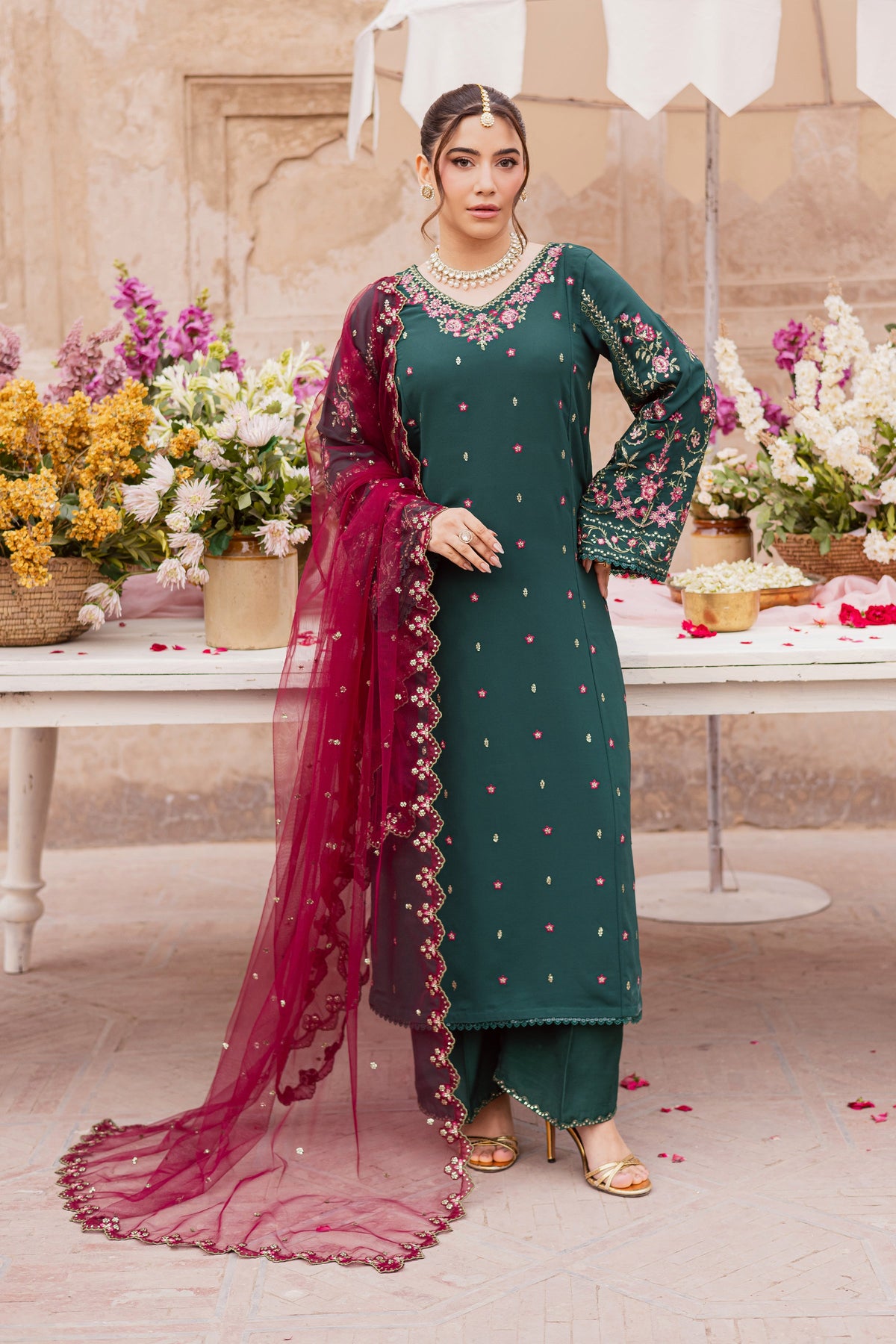 Batik | Gulmohar Festive Eid Edit 26' | Neem 3Pc, image 3