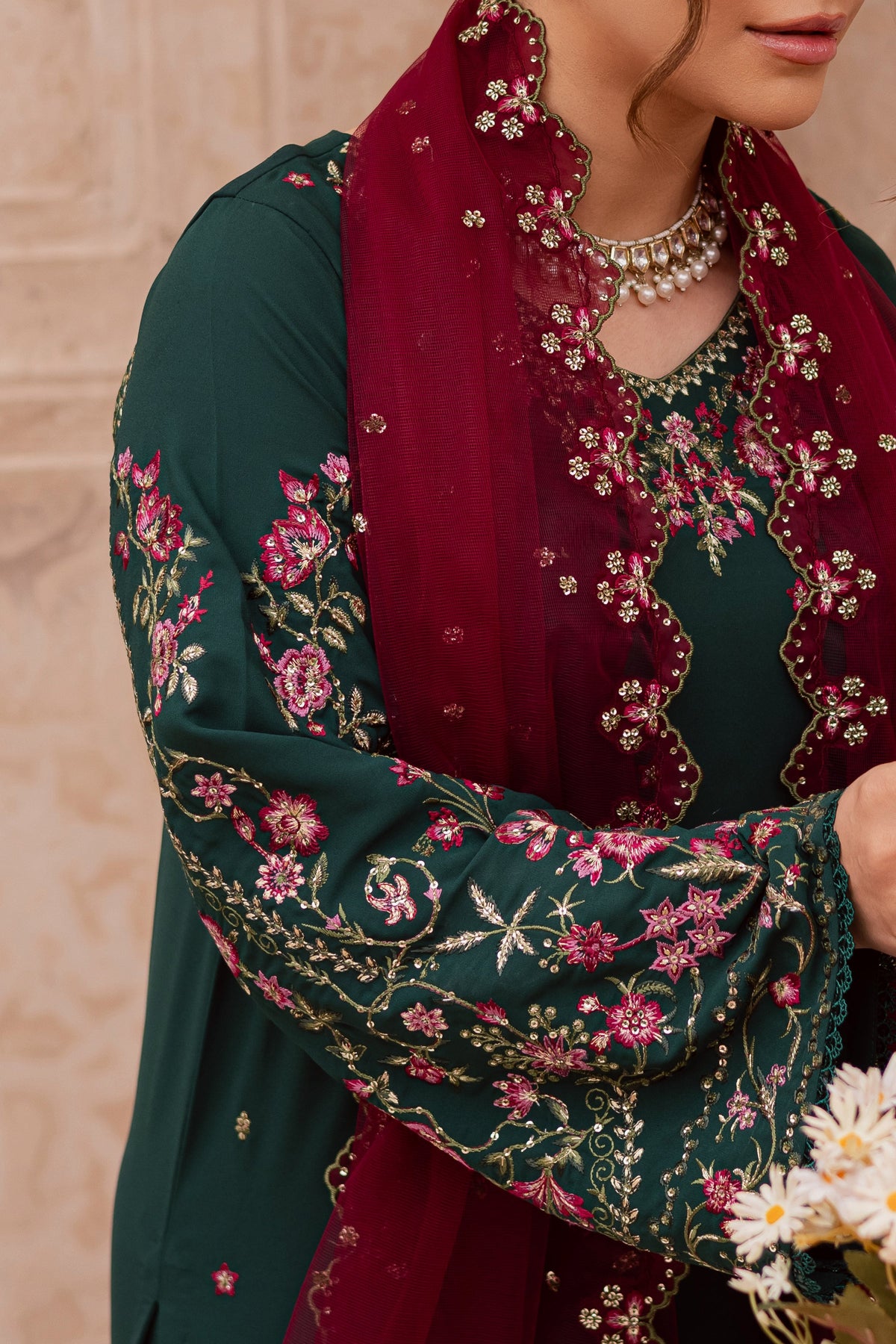 Batik | Gulmohar Festive Eid Edit 26' | Neem 3Pc, image 8