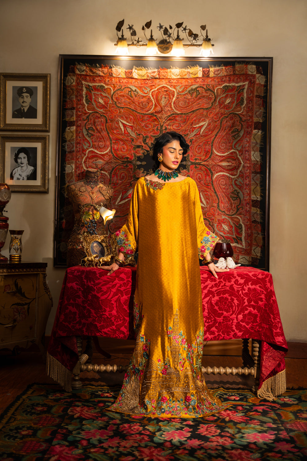 Nilofer Shahid | Aatish the Fire Within | Sunehri (1pc) €“ Aatish The Fire within -  Nilofer Shahid Ladies Clothes - Original Designer Dress - House of Maryam