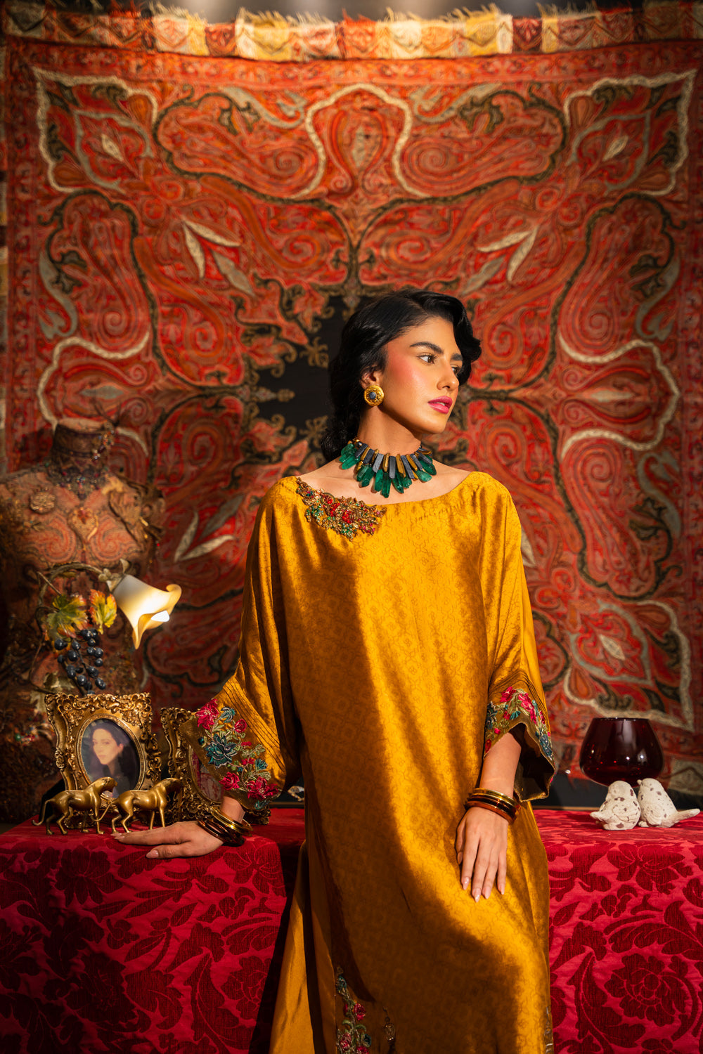 Nilofer Shahid | Aatish the Fire Within | Sunehri (1pc) €“ Aatish The Fire within -  Nilofer Shahid Ladies Clothes - Original Designer Dress - House of Maryam