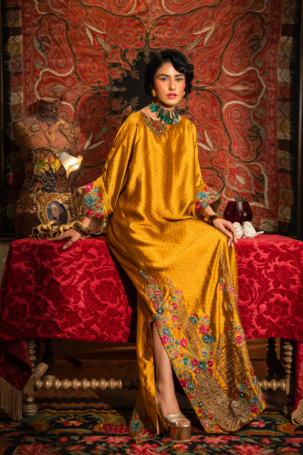 Nilofer Shahid | Aatish the Fire Within | Sunehri (1pc) €“ Aatish The Fire within -  Nilofer Shahid Ladies Clothes - Original Designer Dress - House of Maryam