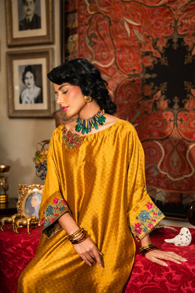 Nilofer Shahid | Aatish the Fire Within | Sunehri (1pc) €“ Aatish The Fire within -  Nilofer Shahid Ladies Clothes - Original Designer Dress - House of Maryam