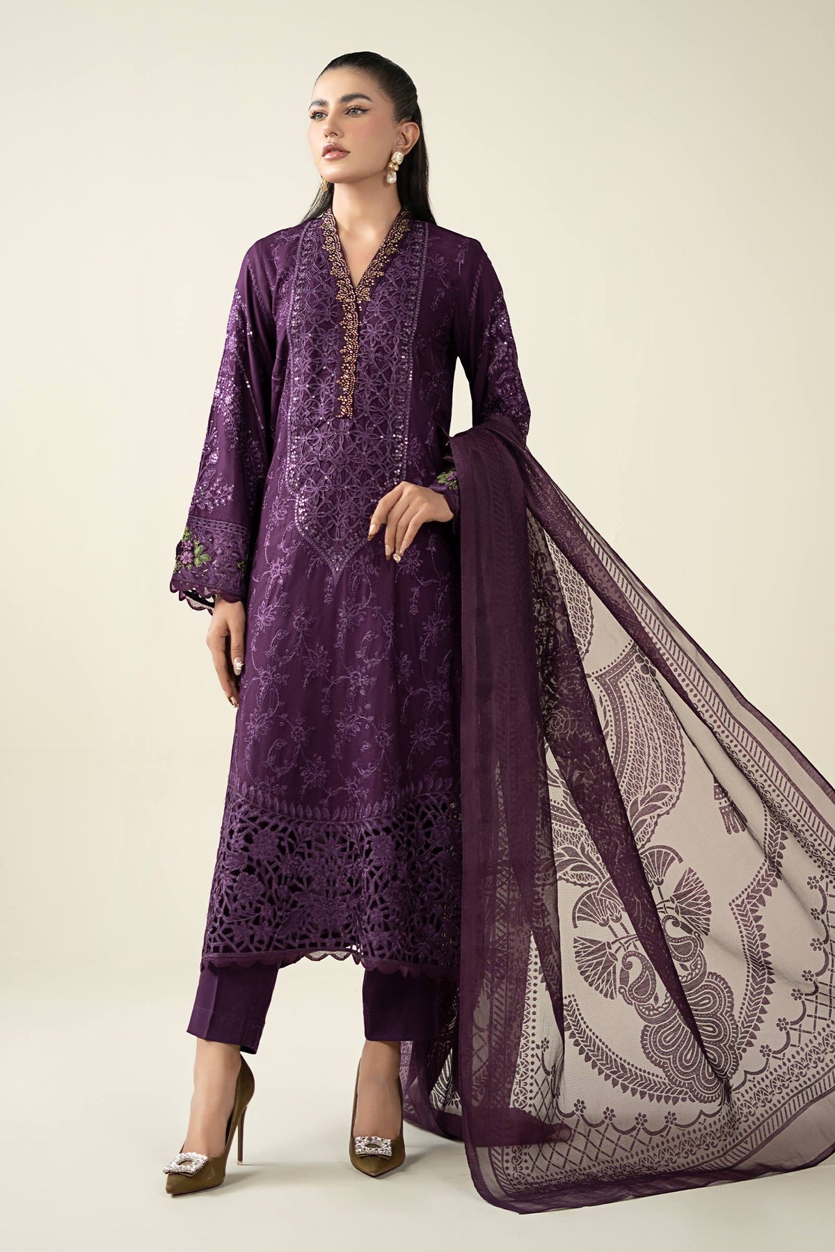 Maria B | Pre Fall 25 | Linen Suit- W25-74-1