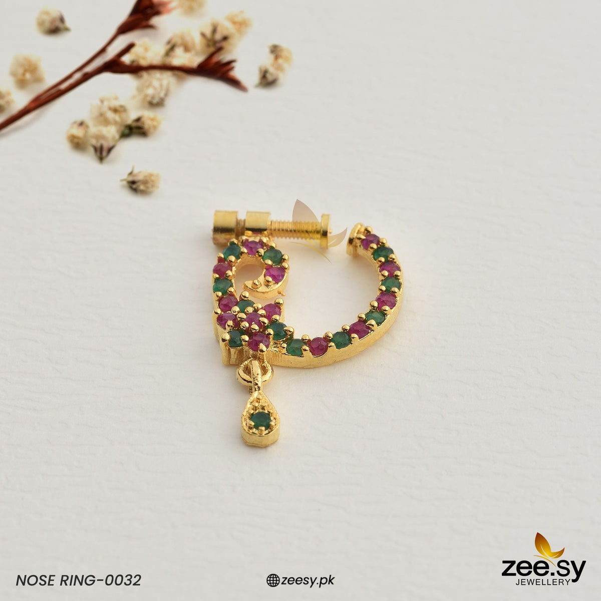 Nose Ring-0032 -  Zeesy Nose ring - Original Designer Dress - House of Maryam