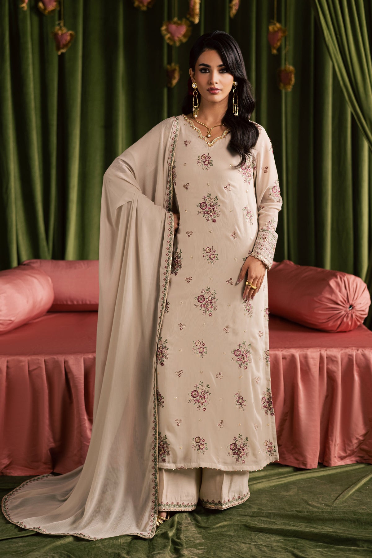Batik | Gulmohar Festive Eid Edit 26' | Nur Fasana 3Pc, image 4