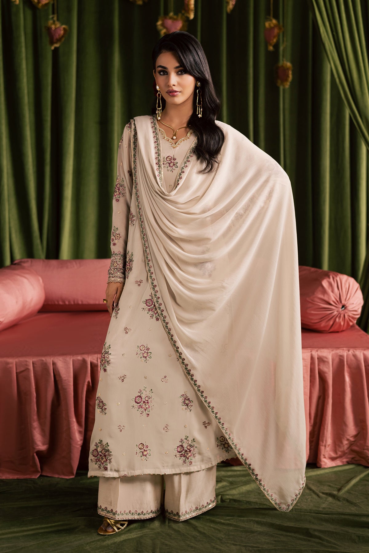 Batik | Gulmohar Festive Eid Edit 26' | Nur Fasana 3Pc, image 10