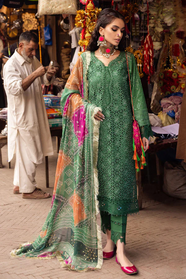 Nureh | Bazaar Lawn Chikankari 24 | NS-126 -  Nureh Luxury - Original Designer Dress - House of Maryam