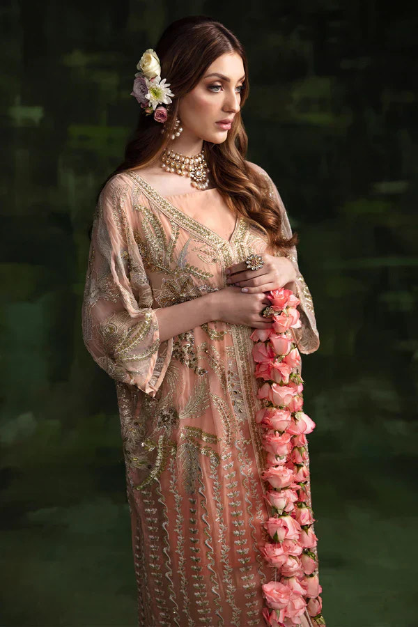 Nureh | Wedding Formals 24 | Sheer Pink -  Nureh Bridal - Original Designer Dress - House of Maryam