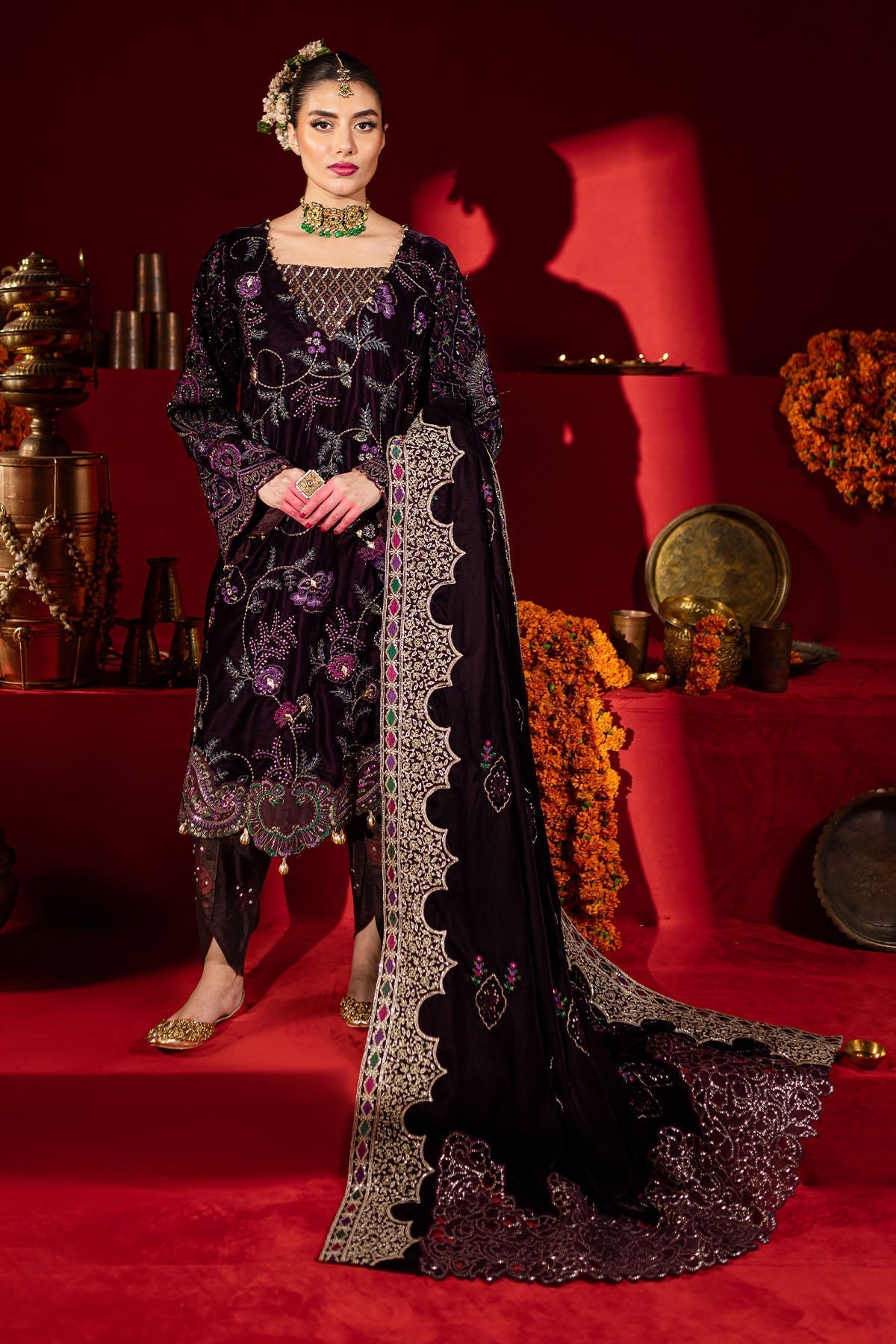 Nureh | Maya Velvet |  NW-91 -  Nureh Ladies Clothes - Original Designer Dress - House of Maryam