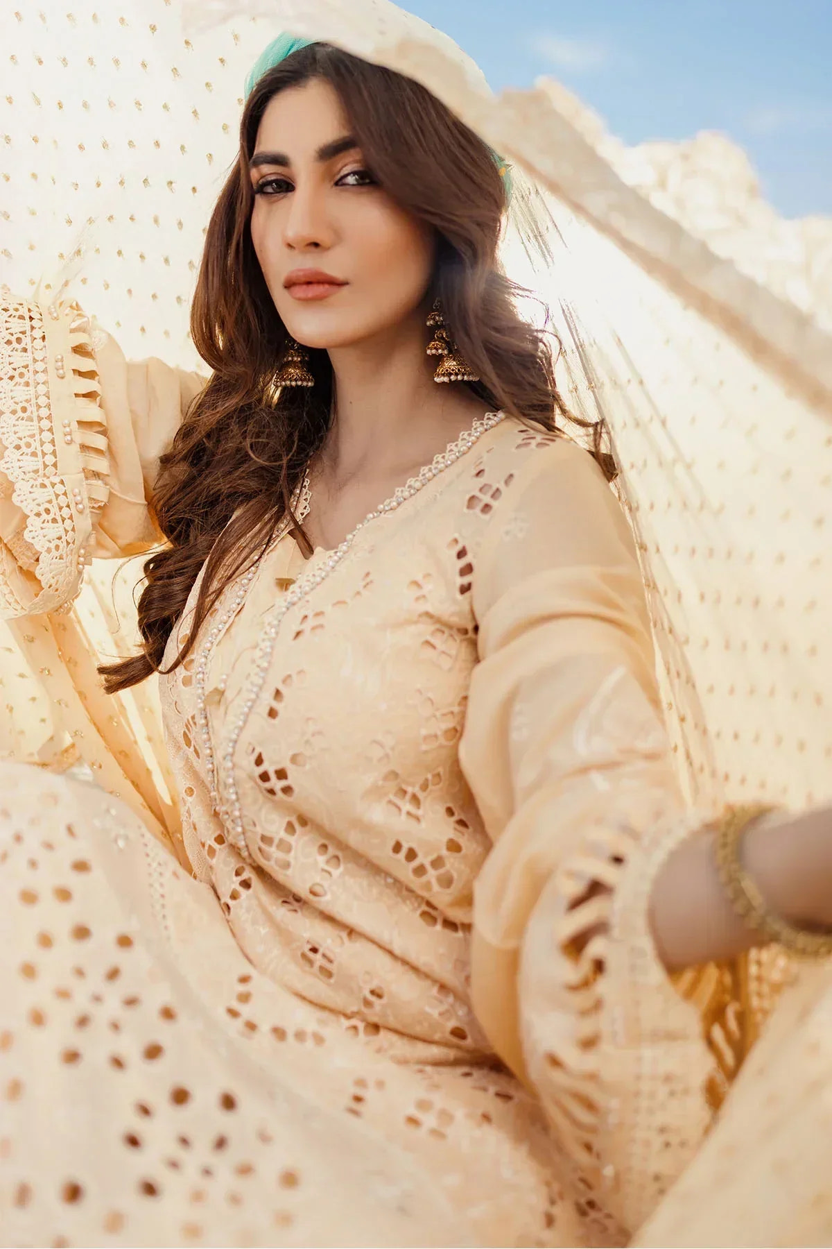 Nureh | Sehra Swiss Voil Lawn | FEROCE - NE-74 -  Nureh Luxury - Original Designer Dress - House of Maryam