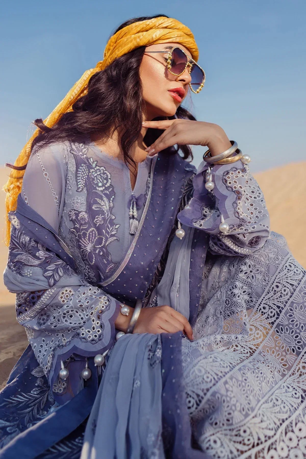 Nureh | Sehra Swiss Voil Lawn | CAMEO - NE-80 -  Nureh Luxury -  House of Maryam