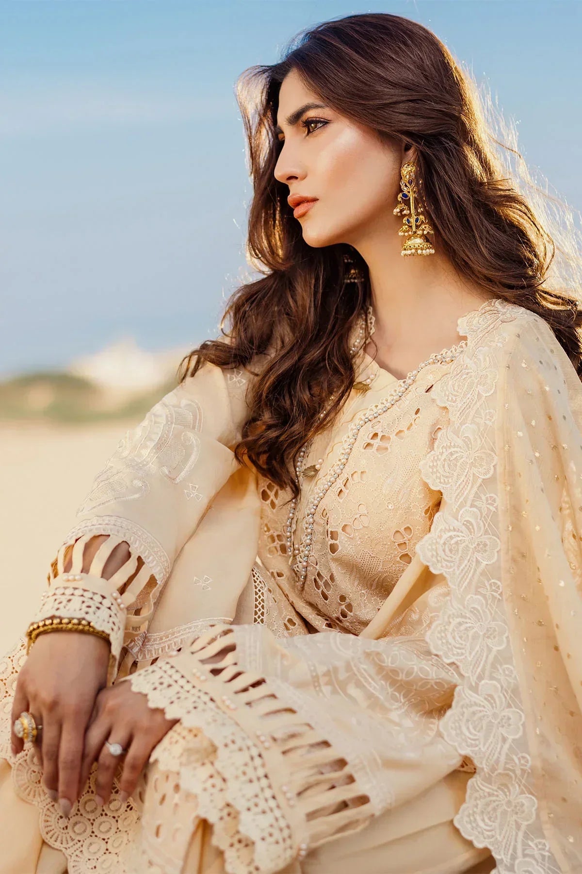 Nureh | Sehra Swiss Voil Lawn | FEROCE - NE-74 -  Nureh Luxury - Original Designer Dress - House of Maryam