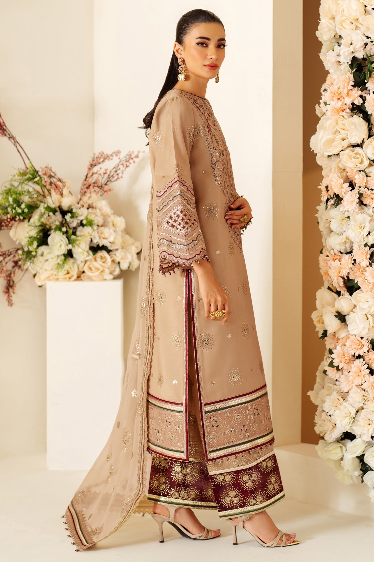 Alizeh | Luxury Raw Silk | AF-RS-06-OAK -  Alizeh Ladies Clothes - Original Designer Dress - House of Maryam