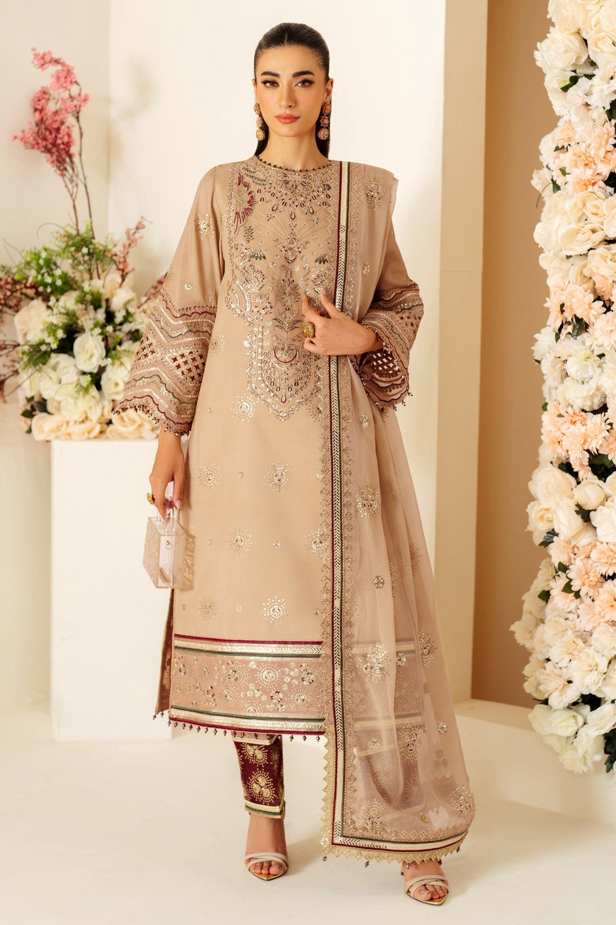 Alizeh | Luxury Raw Silk | AF-RS-06-OAK -  Alizeh Ladies Clothes - Original Designer Dress - House of Maryam