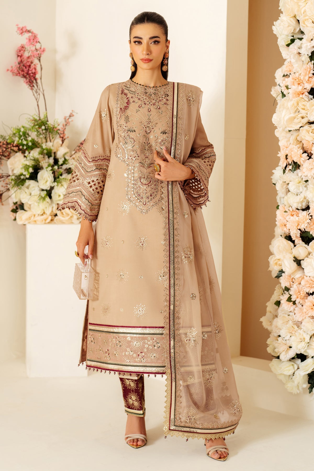 Alizeh | Luxury Raw Silk | AF-RS-06-OAK -  Alizeh Ladies Clothes - Original Designer Dress - House of Maryam