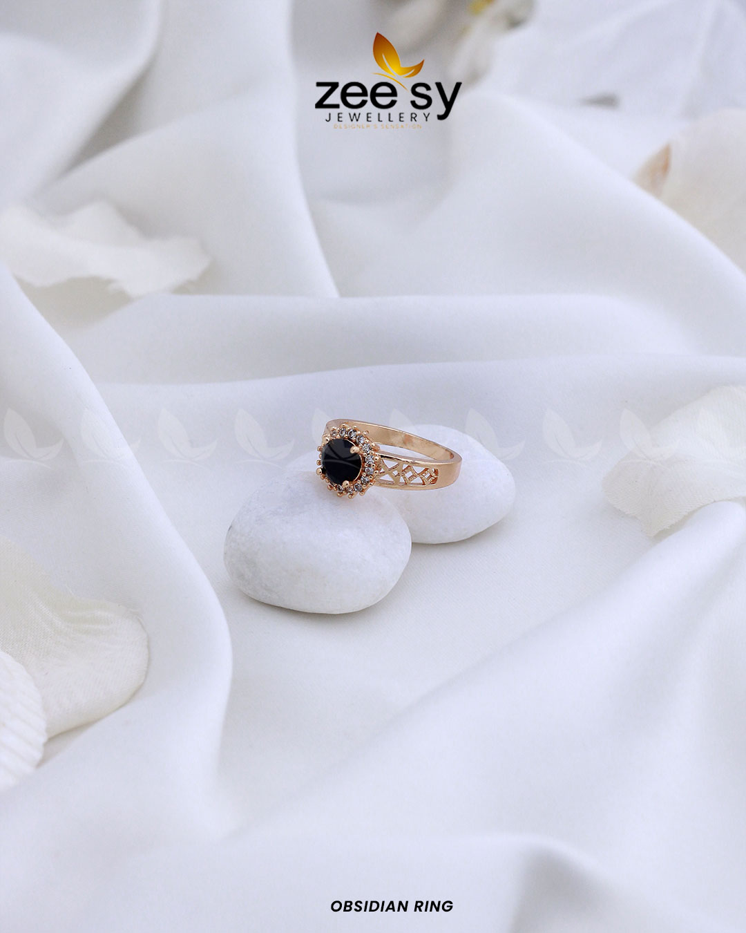 Obsidian Ring -  Zeesy Rings - Original Designer Dress - House of Maryam