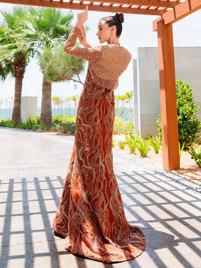 Epoque | Ciel Luxury Couture | Ochre -  Epoque Formal - Original Designer Dress - House of Maryam