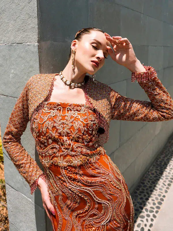 Epoque | Ciel Luxury Couture | Ochre -  Epoque Formal - Original Designer Dress - House of Maryam