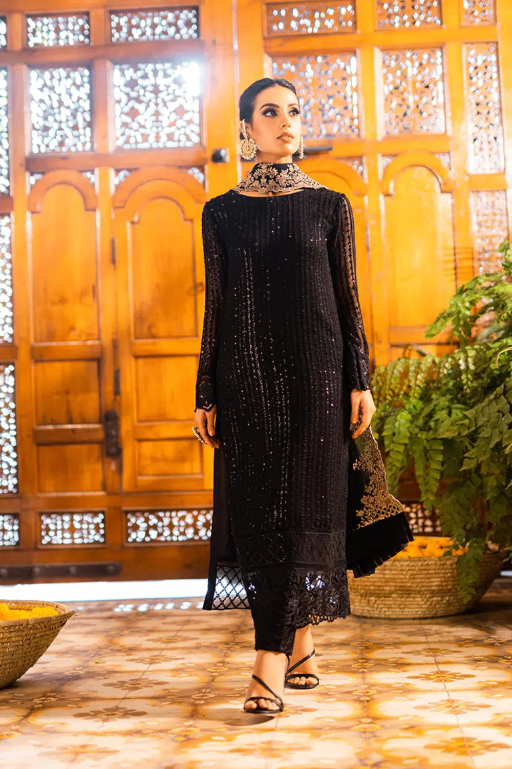 Azure | Embroidered Formals | Onyx Dove by Azure - House of Maryam