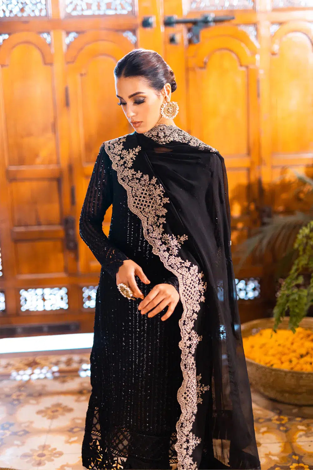 Azure | Embroidered Formals | Onyx Dove -  Azure Formal - Original Designer Dress - House of Maryam