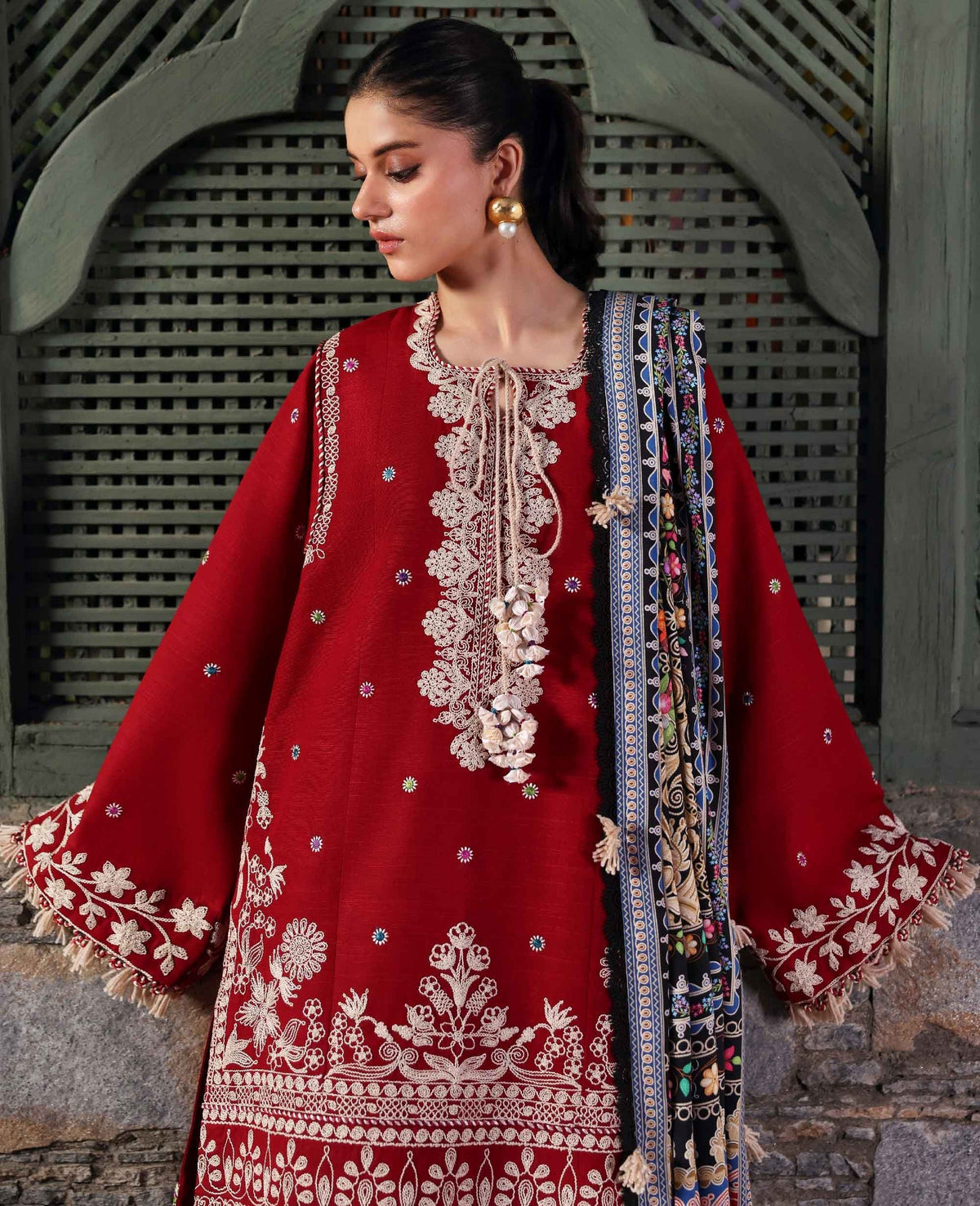 Republic Womenswear | Amaris Luxury Shawl 25 | Orlena-2