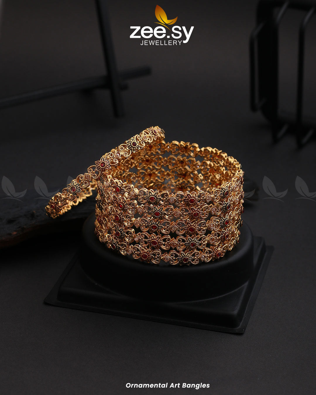 Ornamental Art Bangles -  Zeesy Bangles - Original Designer Dress - House of Maryam