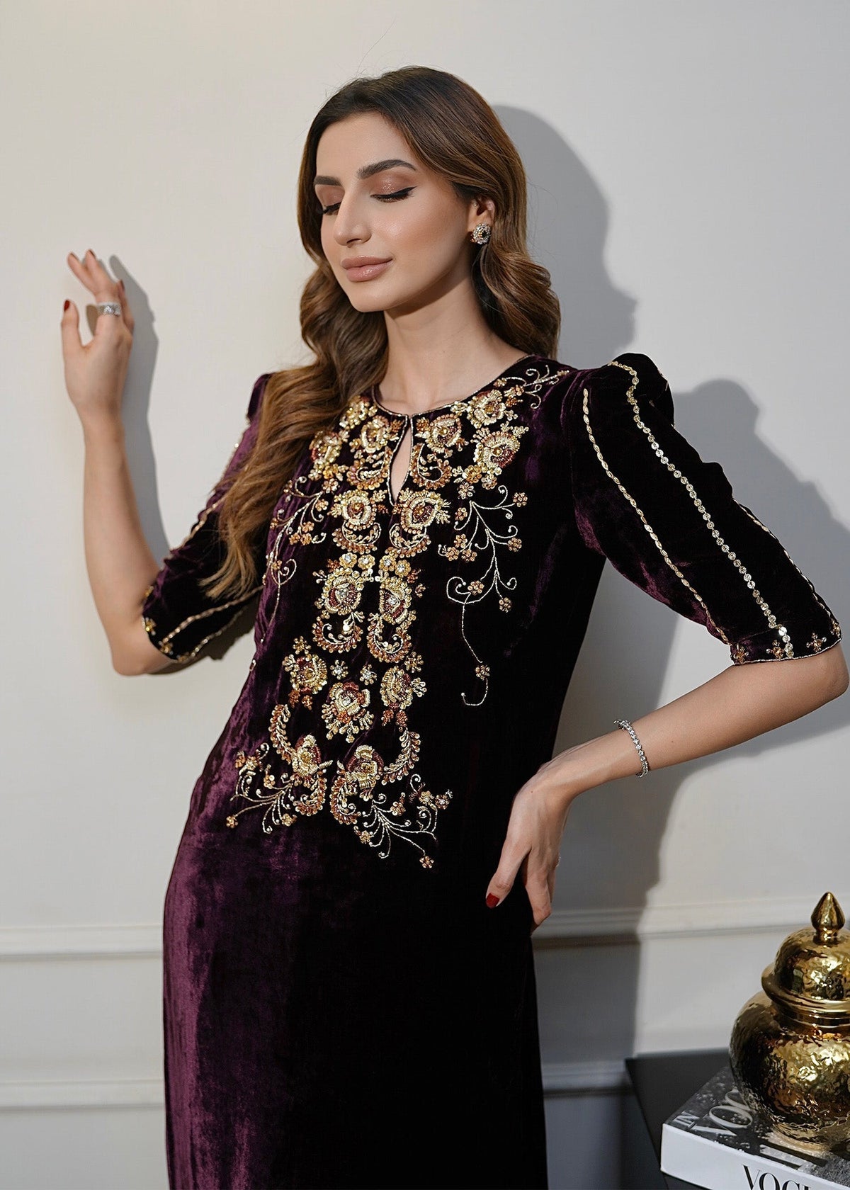 Mahum Asad | Voila Velvets | Jade -  Mahum Asad Ladies Clothes - Original Designer Dress - House of Maryam