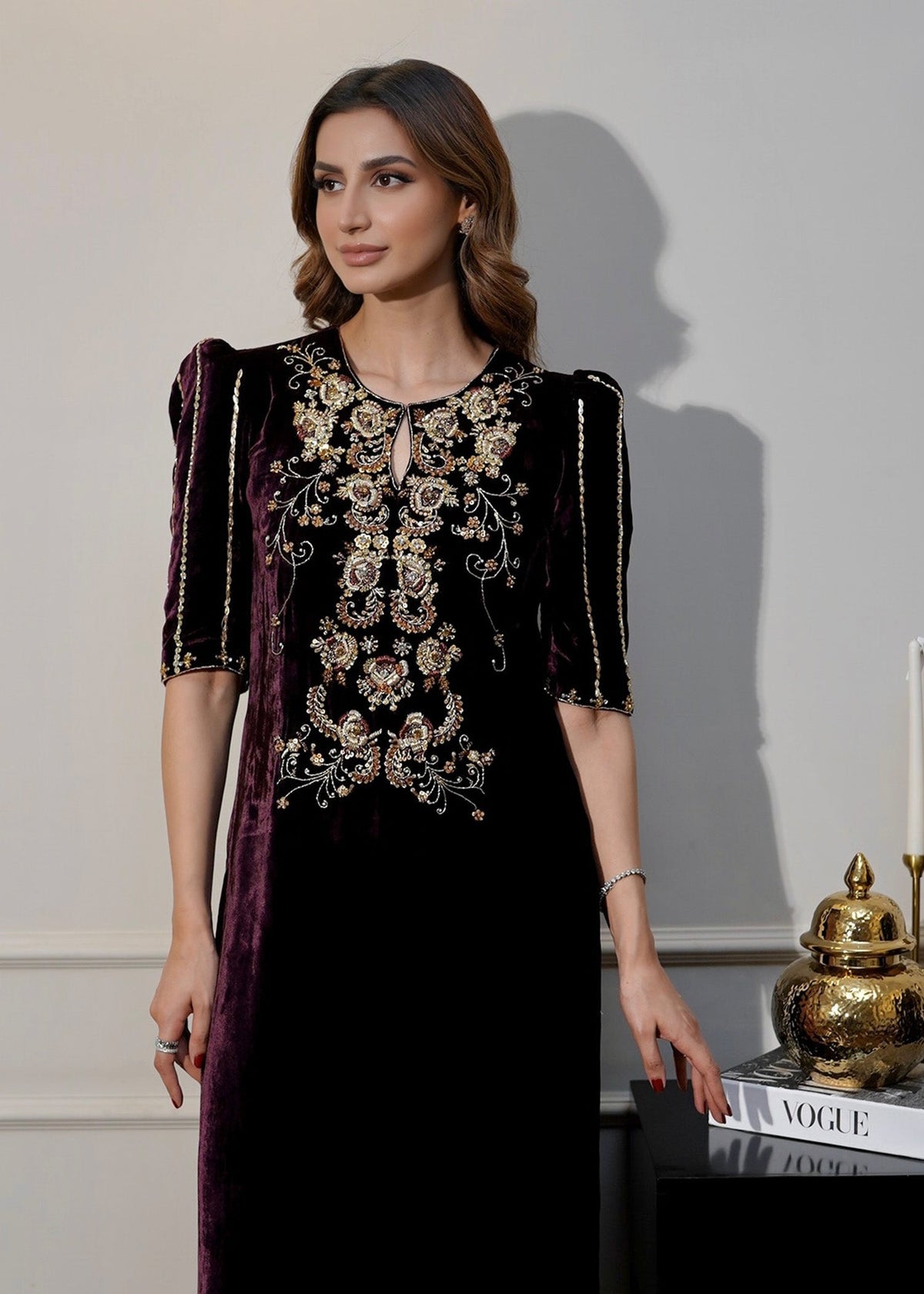 Mahum Asad | Voila Velvets | Jade -  Mahum Asad Ladies Clothes - Original Designer Dress - House of Maryam
