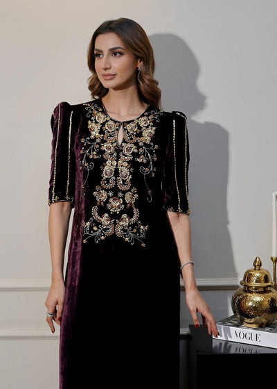 Mahum Asad | Voila Velvets | Jade -  Mahum Asad Ladies Clothes - Original Designer Dress - House of Maryam