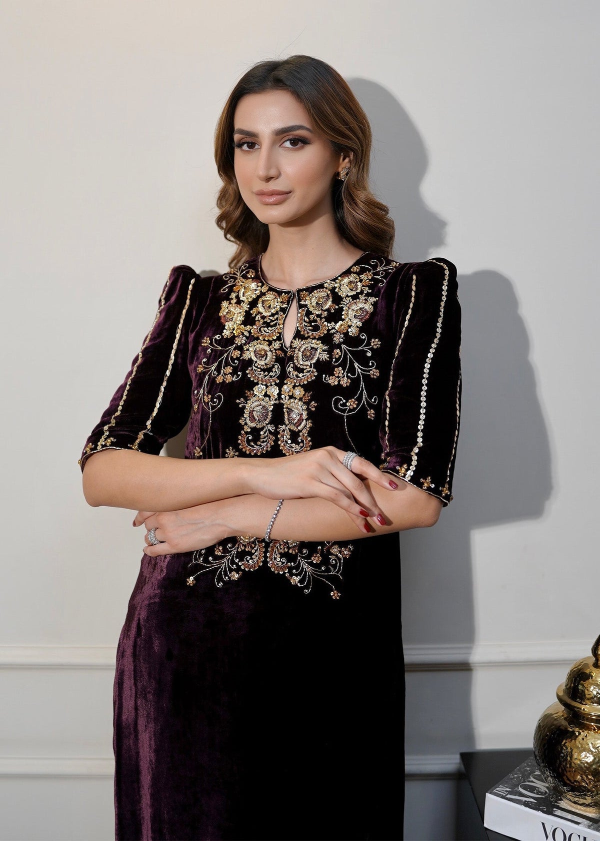 Mahum Asad | Voila Velvets | Jade -  Mahum Asad Ladies Clothes - Original Designer Dress - House of Maryam