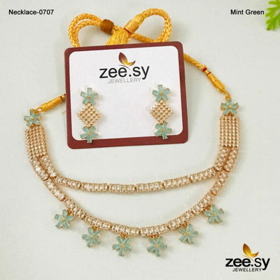 Party Wear Necklace-0707 -  Zeesy Necklace Sets - Original Designer Dress - House of Maryam